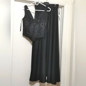 Vintage Tadashi Embroidery top and long Skirt